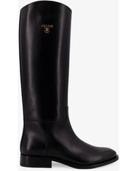 Celine - Anais Leather Boots - Lyst