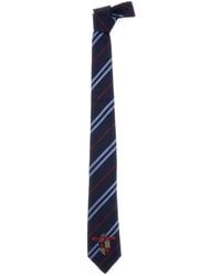 Fendi - Tie With Logo Detail On The Front And All-Over Striped Motif - Lyst