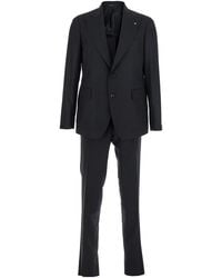 Tagliatore - Single-Breasted Suit With Peak Revers - Lyst