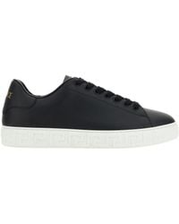 Versace - Greca Leather Sneakers - Lyst