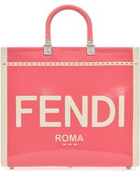 Fendi - Two-Tone Canvas Medium Sunshine Shopping Bag - Lyst
