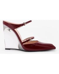 Gucci - Wedge Leather Mule - Lyst