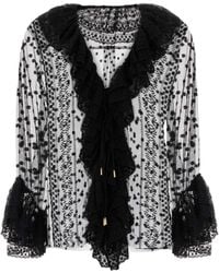 Alberta Ferretti - Tulle Blouse - Lyst