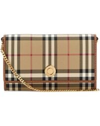 Burberry - Printed Canvas Check Wallet - Lyst