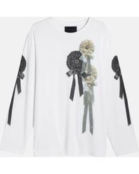 Simone Rocha - Ribbon Rosette Print Long Sleeve T-Shirt - Lyst