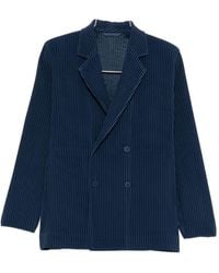 Homme Plissé Issey Miyake Kinetic Sculpture Jacket in Black for