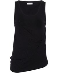 Dries Van Noten - Ribbed Cotton Blend Tank Top - Lyst
