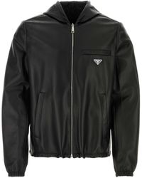 Prada - Nappa Leather Reversible Jacket - Lyst