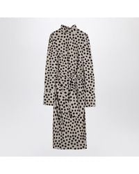 Dries Van Noten - Ã‰Cru Polka Dot Dress With Bow - Lyst