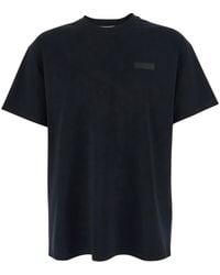 Givenchy - Crew Neck T-Shirt With Chest Logo Patch - Lyst