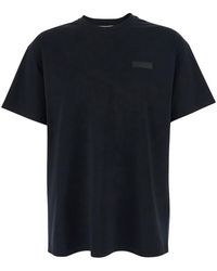 Givenchy - Crew Neck T-Shirt With Chest Logo Patch - Lyst