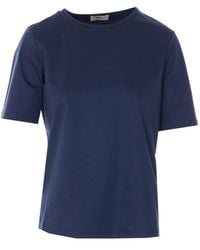 Herno - T-Shirt With Buttoned Lateral Split - Lyst