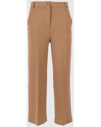 Weekend by Maxmara - Classic Cotton Blend Trousers - Lyst