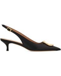 Ferragamo - Leather Slingback Pumps - Lyst