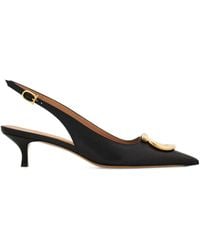 Ferragamo - Leather Slingback Pumps - Lyst