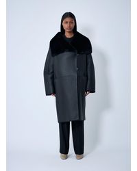 TOTEME - Shearling Wrap Coat - Lyst