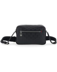 Gucci - 'Emblem' Crossbody Bag With Adjustable Shoulder Strap And All-Over Embossed Gg Motif - Lyst