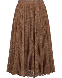 Max Mara - Lace Leandro Pleated Midi Skirt - Lyst