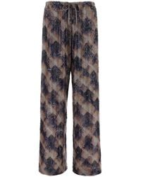 Dries Van Noten - Embellished Viscose Puvis Wide-Leg Pant - Lyst