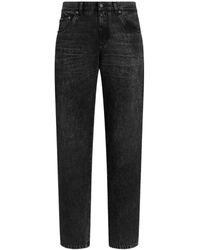 Dolce & Gabbana - Cotton Jeans With Logo Appliquã - Lyst