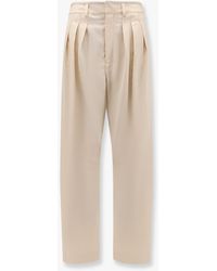 Lemaire - Pleated Tailored Wool Blend Trouser - Lyst