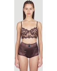 Dolce & Gabbana - Floral Lace Long-Line Bra - Lyst