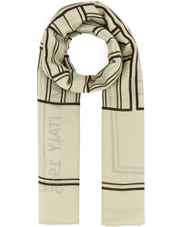 Fendi - Printed Cotton Blend Foulard - Lyst