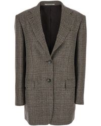 Tagliatore - Single-Breasted Jacket With Notched Revers And All-Ov - Lyst