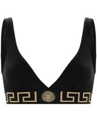 Versace - Bralette With Greek Edge - Lyst