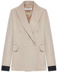 Max Mara - Silk Double-Breasted Jacket - Lyst