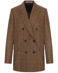 Tagliatore - Double-Breasted Check Cashmere Blend Blazer Jacket - Lyst