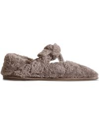 Hereu - Llasada Shearling Ballet Flats - Lyst