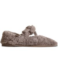 Hereu - Llasada Shearling Ballet Flats - Lyst