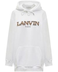 Lanvin - Oversized Logo Hoodie Sweatshirt - Lyst