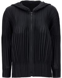 Pleats Please Issey Miyake - 'Fluffy Basics' Cardigan - Lyst