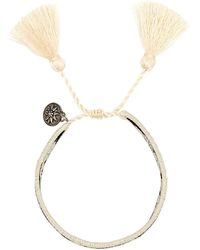 Prada - Two-Tone Suede And Fabric Bracelet - Lyst