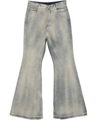 Rick Owens - Bolan Flared Jeans With A Faded Effect - Lyst