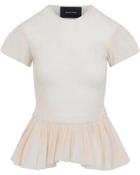 Simone Rocha - Sheer Ballet Peplum Top - Lyst