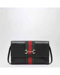Gucci - Horsebit Web Wallet With Strap - Lyst