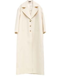 Gucci - Wool And Silk Blend Long Coat - Lyst
