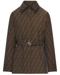 Fendi - Ff Silk Shirt - Lyst