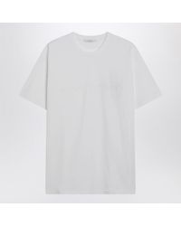 Givenchy - Cotton And Silk Tshirt With Jacquard Logo - Lyst