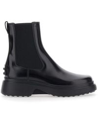 Tod's - Ankle Boots With Elastic Inserts On The Side - Lyst