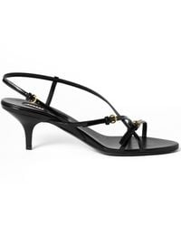 Miu Miu - Patent Leather Sandals With Buckles - Lyst