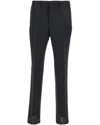 Fendi - Pants With Belt Loops Amd All-Over Ff Embroidery - Lyst