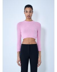 Jil Sander - Cropped Knit Sweater - Lyst
