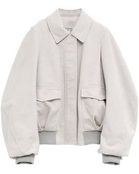 Loewe - Suede Leather Bomber Jacket - Lyst