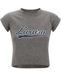 Balenciaga - 'Shrunk Luxury Script' T-Shirt - Lyst