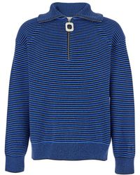 JW Anderson - Sweater With Half Zip Closure On The Front - Lyst