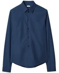 Burberry - Logo Embroidered Shirt - Lyst